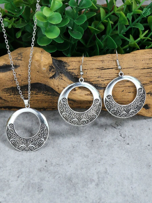 Vintage Hollow Out Geometric Teardrop Earrings
