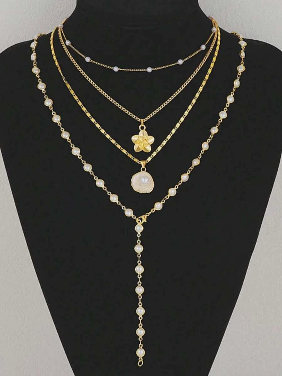 Leopard Print Pendant Necklace Set