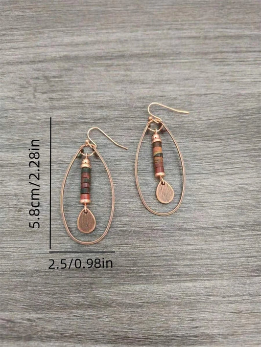 Bohemian Teardrop Pendant Earrings