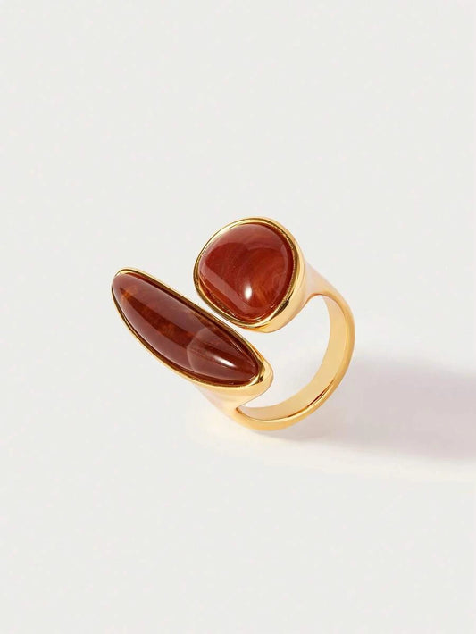 Glisma Gold Plated Vintage Ring