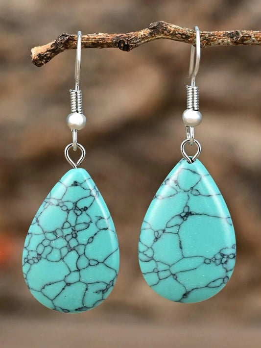 Bohemian Turquoise Water Drop Earrings