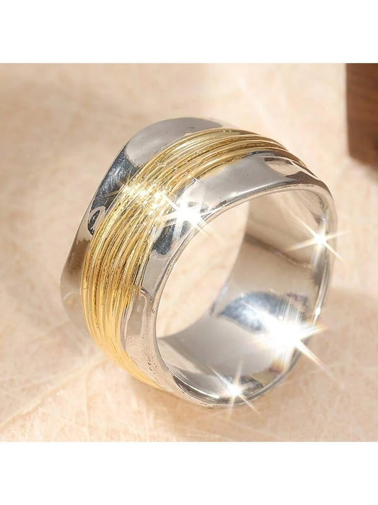 Hammered Vintage Bohemian Wide Band Ring