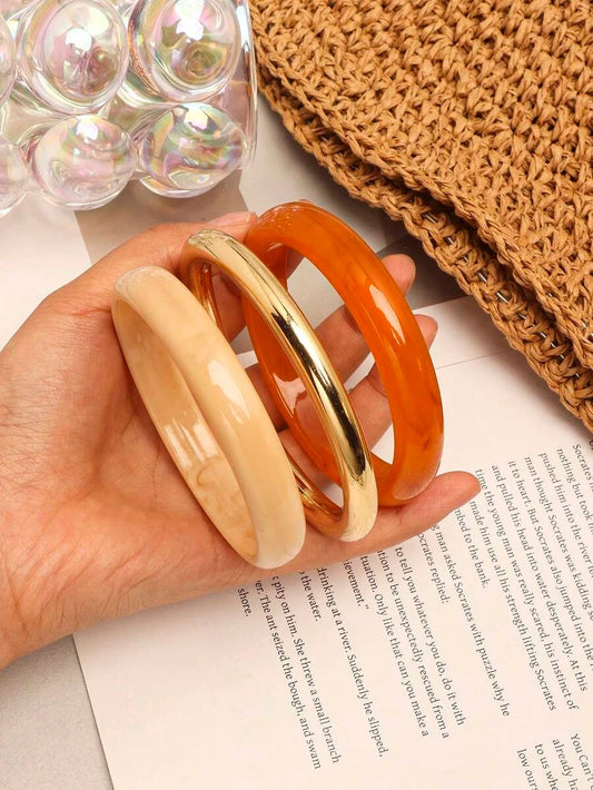 Yellow Round Bracelet Set