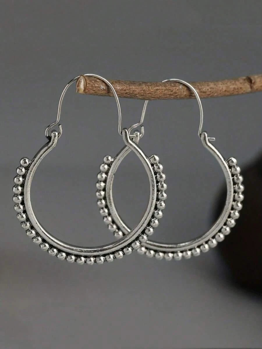 Handmade Silver Hoop Earrings