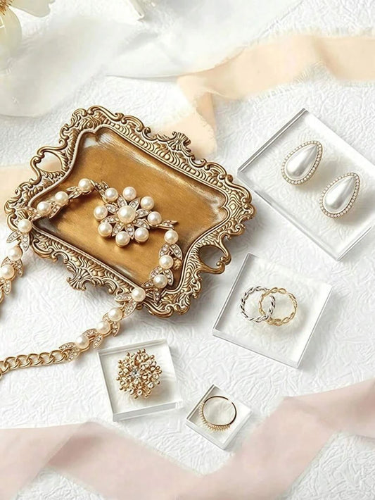 Vintage Gold Jewelry Tray