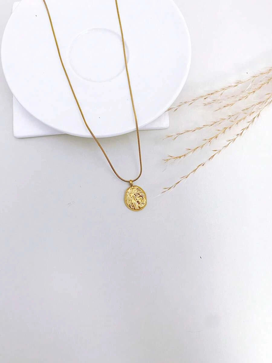Vintage Gold Coin Choker Necklace
