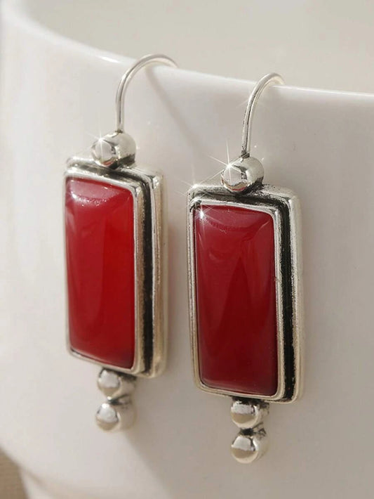 Minimalist Rectangular Dangle Earrings