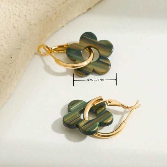 Five Leaf Clover Earring Studs
