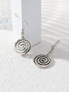 Retro Spiral Swirl Dangle Earrings