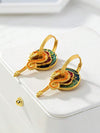 Colorful Enamel Geometric Hoop Earrings