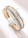 Bohemian PU Leather Cross Bracelet