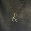Minimalist Cat Pendant Necklace