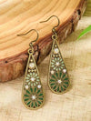 Vintage Floral Teardrop Earrings