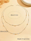 Faux Pearl Layered Necklace Set