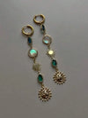 Vintage Gold Moon Drop Earrings