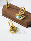 Copper Alloy Macaron Gold Earrings