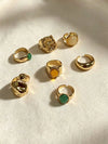 13pcs Fashion Luxury Vintage Sun Gemstone Open Ring Set, Designer Ins Style Metallic Glossy Wrinkled Finger Rings, Suitable For Party, Vacation, Gift For Friends And Family, Daily Wear
