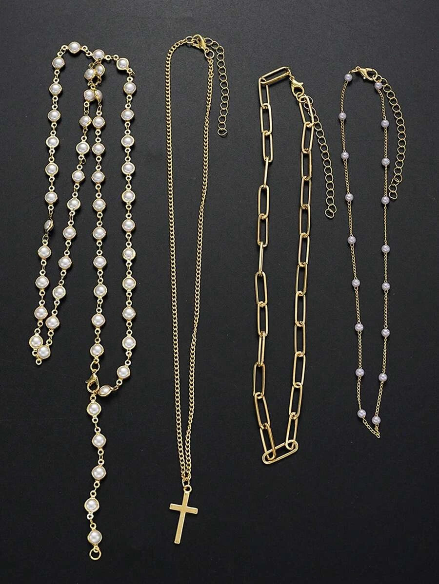 Pearl Flower Tassel Shell Necklace