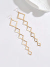 Geometric Polygon Tassel Earrings
