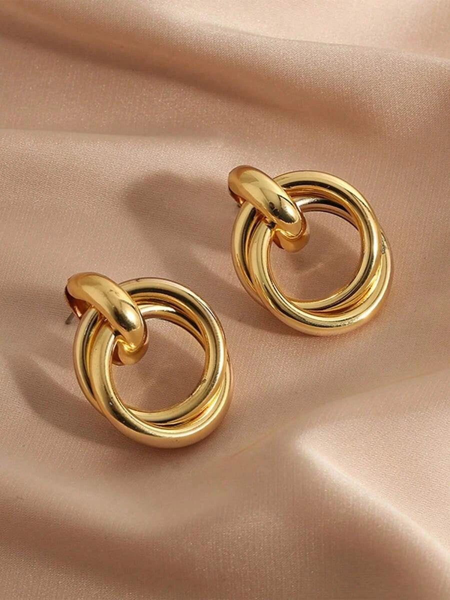 Geometric Twisted Wire Earrings