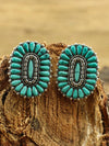 Western Style Turquoise Pendant Earrings