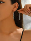 Vintage Silver Geometric Heart Earrings