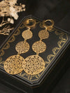 Gold Floral Vine Leaf Pendant Earrings