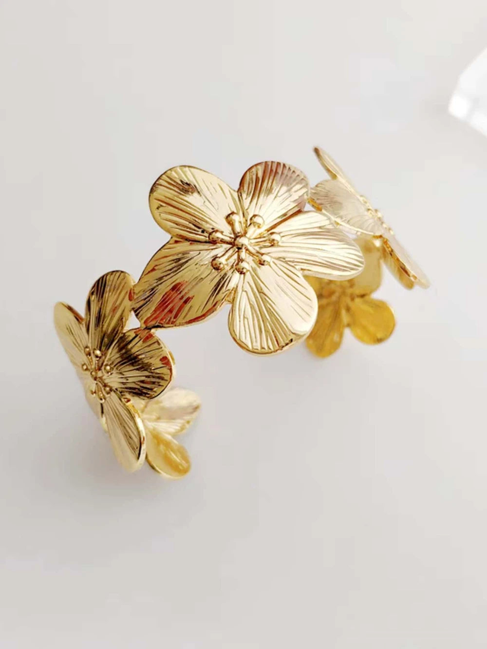 Gold Flower Bangle