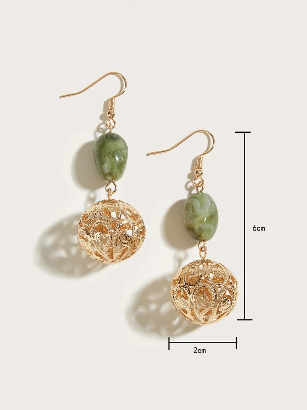 Boho Multicolor Hollow Ball Drop Earrings