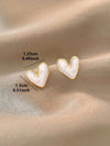 Vintage Oil Drip Heart Stud Earrings