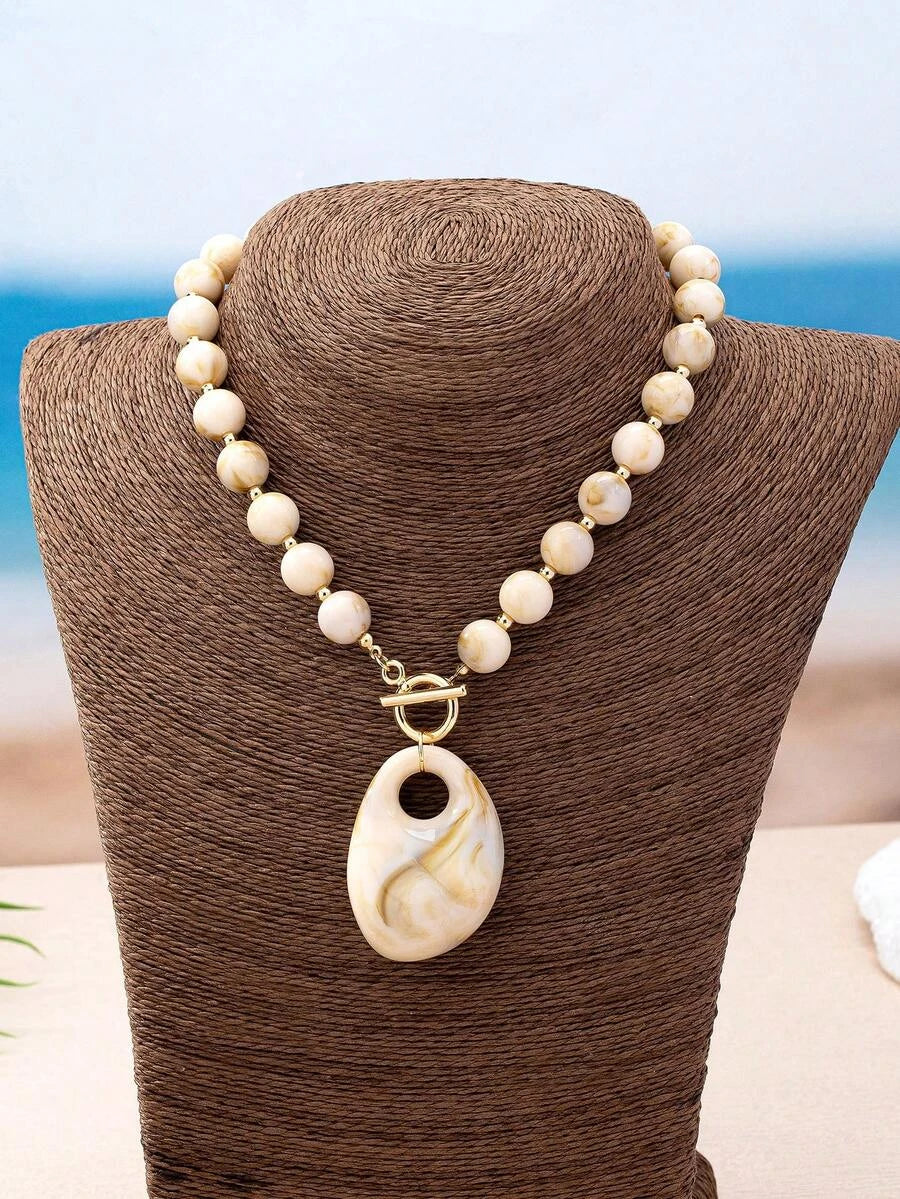 Bohemian Vintage Beaded Pendant Necklace