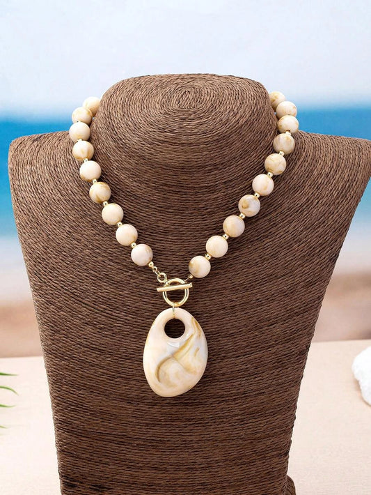 Bohemian Vintage Beaded Pendant Necklace