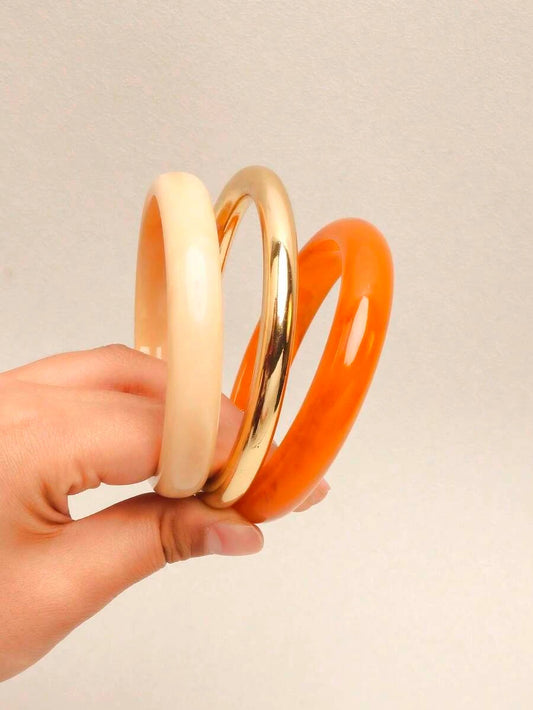 Yellow Round Bracelet Set