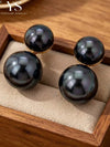 Large Faux Pearl Stud Earrings
