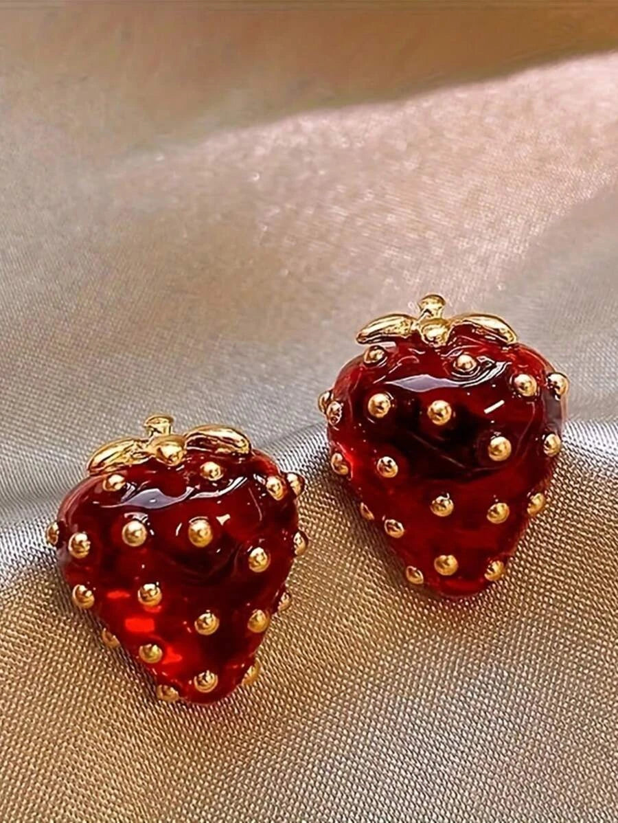 Vintage Strawberry Stud Earrings