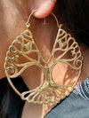 Hammered Large Hoop Earrings