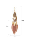 Vintage Feather Pendant Earrings