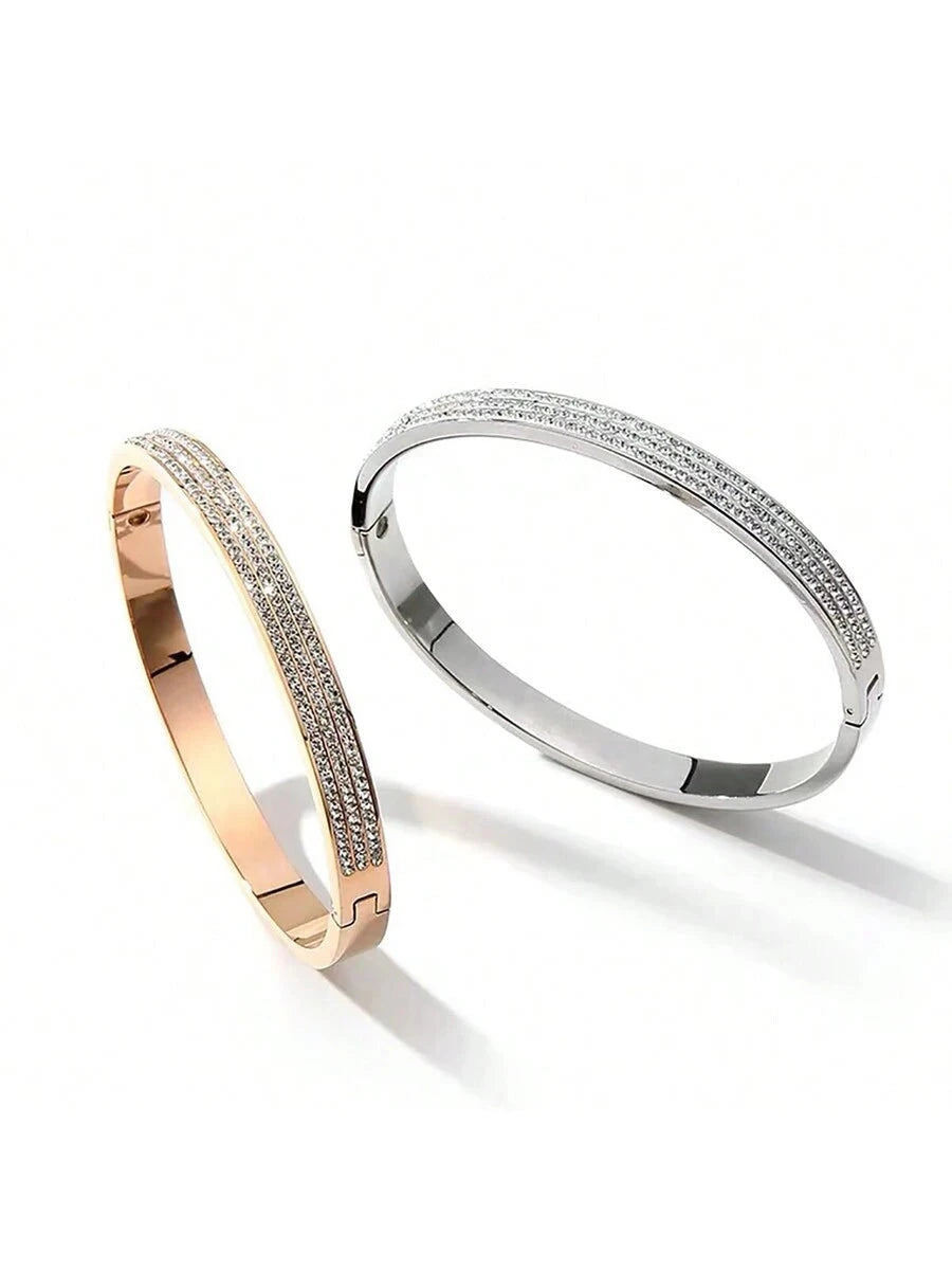 Cubic Zirconia Decor Bangle