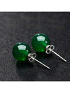 Minimalist Purple Stone Silver Stud Earrings