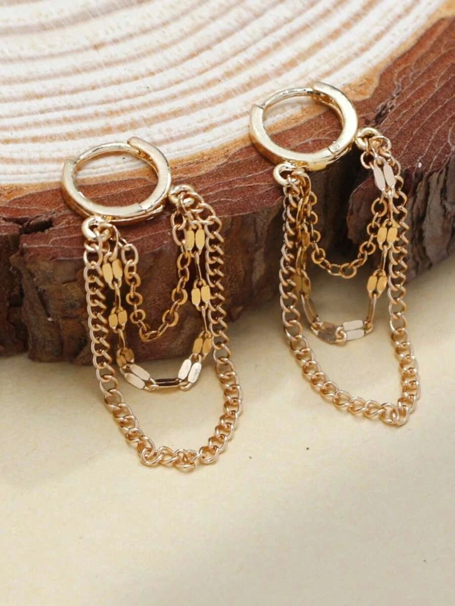 Stainless Steel Chain Earrings
