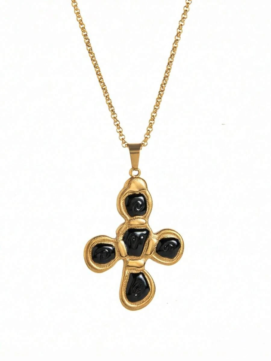 Multicolor Cross Pendant Necklace