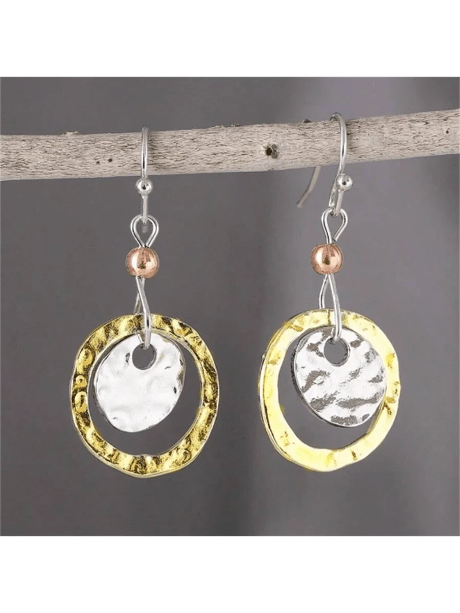 Bohemian Vintage Hollow Round Earrings