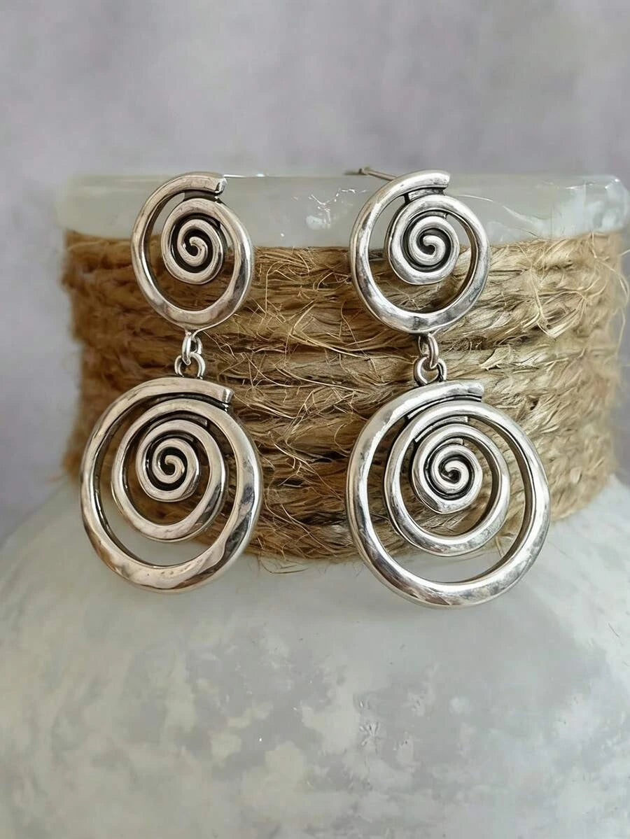 Vintage Style Geometric Drop Earrings