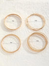 Bohemian Textured Bangle Bracelet Set