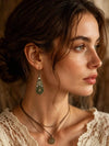 Vintage Floral Teardrop Earrings