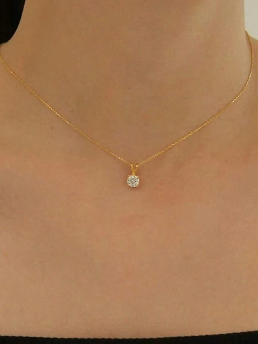 Gold Plated Cubic Zirconia Necklace