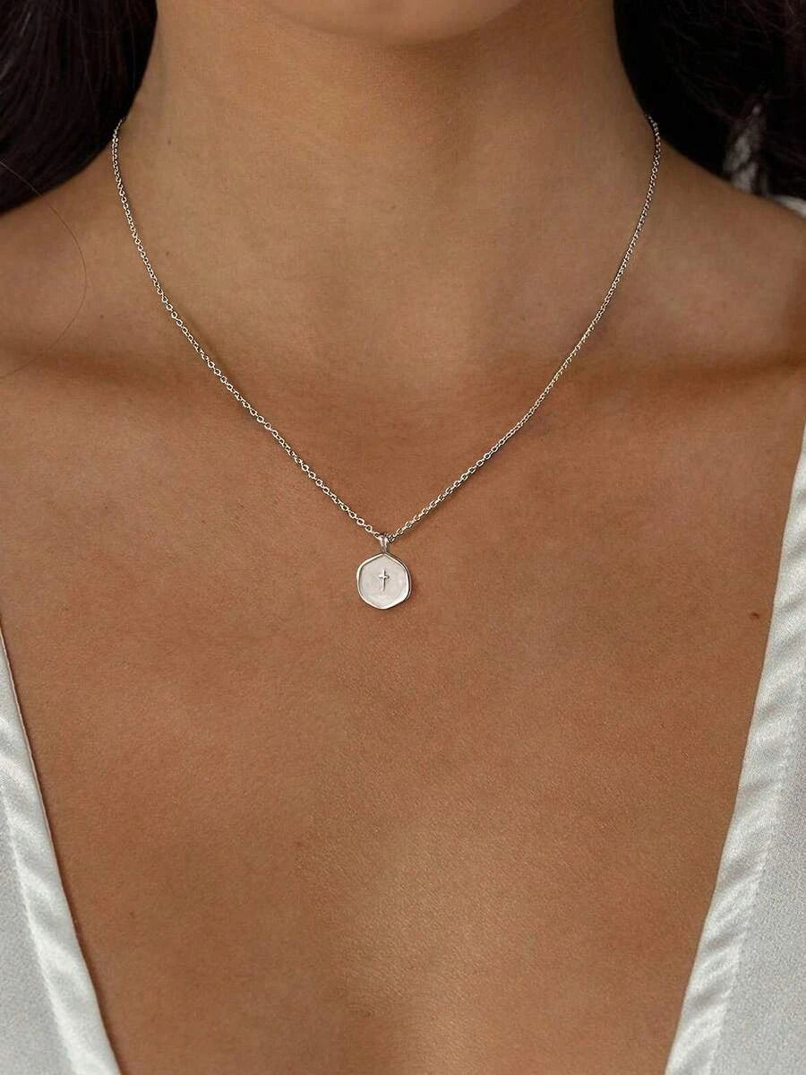 Gold Cross Pendant Necklace