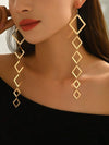 Geometric Polygon Tassel Earrings