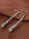 Vintage Silver Bohemian Flower Earrings