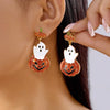 Spooky Sequin Rhinestone Dangle Earrings